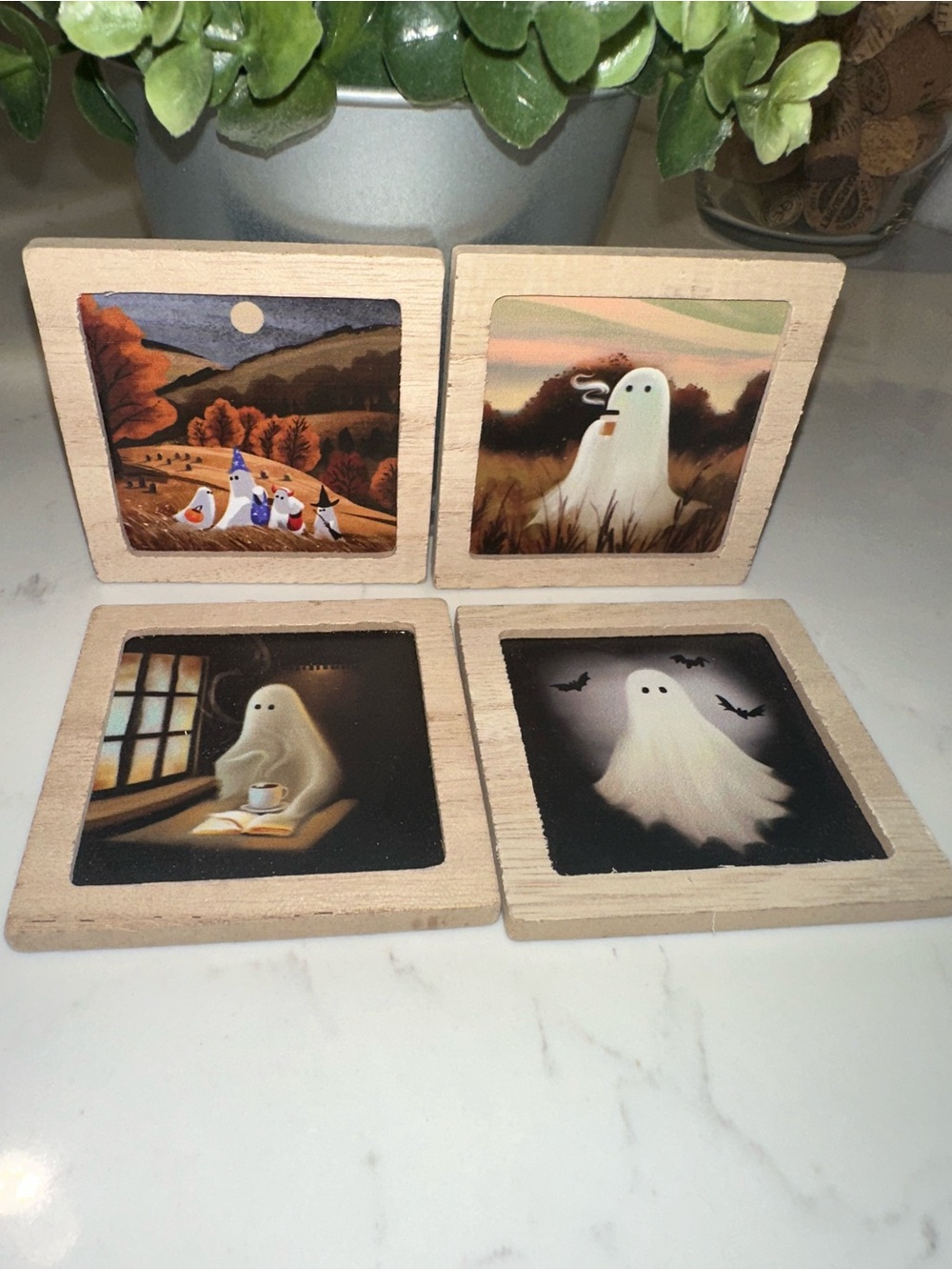 Target Bullseye Halloween Ghost magnets Set of 4 Halloween 2026